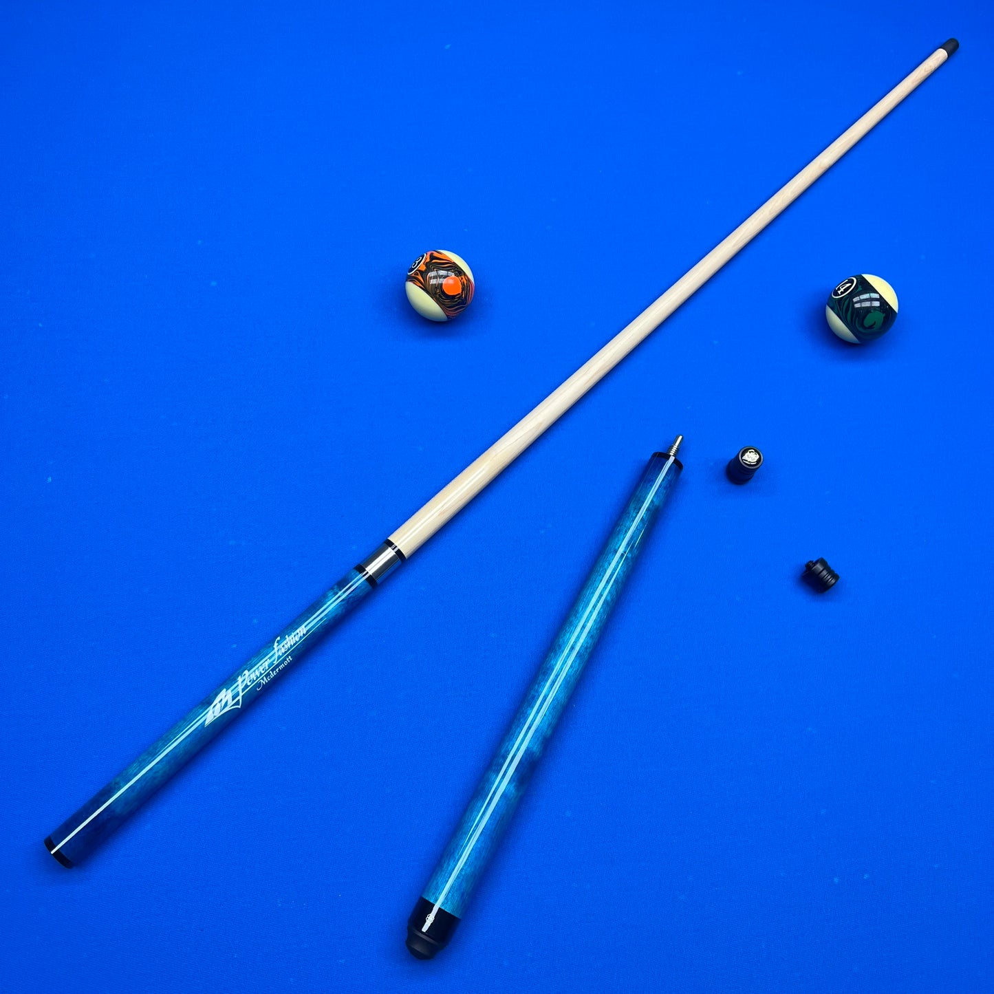 Low Deflection Canadian Hard Rock Maple Pool Cue - 3-Piece Break & Jump Design, Quick-Release Joint & Piano Lacquer Grip