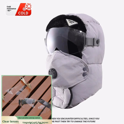 Men's Winter Cycling Hat Windproof Warm  Vehicle Cotton Cap Ear Protection ex Casual Sle Foldable Cap