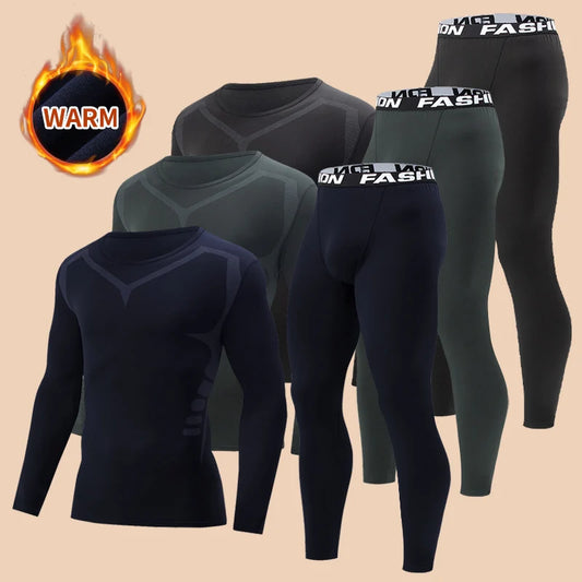Men's Long Sleeve Base Layer Set – Sports Stretch