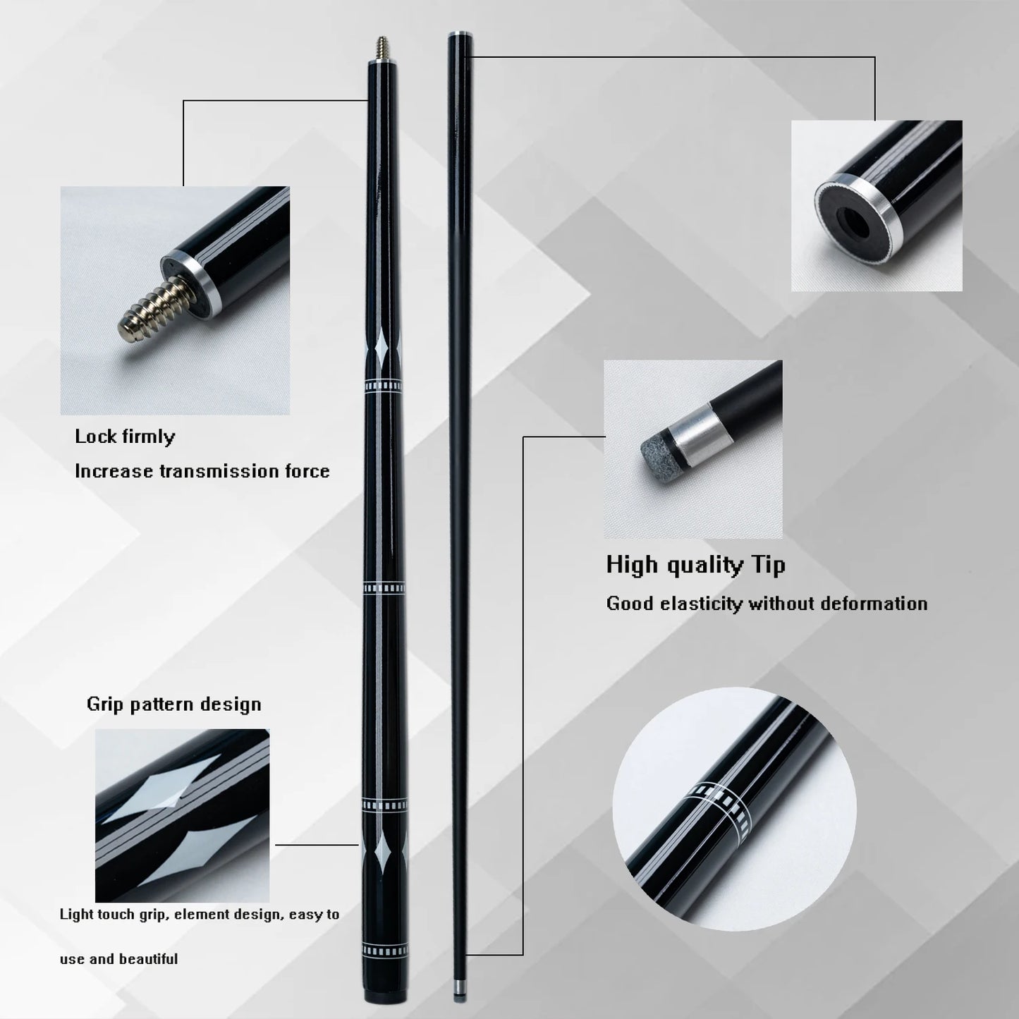 High performance Snooker Carbon Fiberglass Billiards Cue Set 9mm Tip Pointed Professional Pool Cue Crazy Billiards Supplies