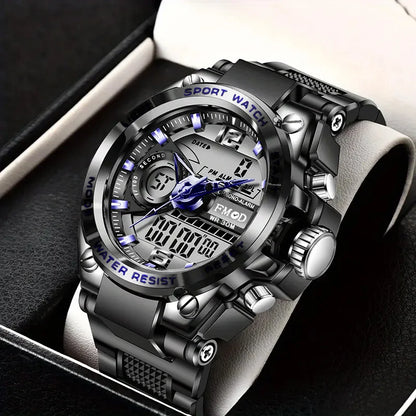 Digitale Herren-Stahl-Militär-Armbanduhr LED Quarz-Uhr Sportuhr Herren Große Uhren Herren Relogios Masculino