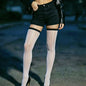 Women White Thigh High Hosiery Stockings