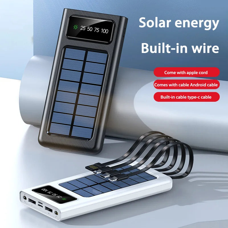 ONEPLUS 200000mAh Solar Power Bank Ultra Capacity USB Super Fast Charging USB  For iPhone Samsung Xiaomi Huawei Outdoor Power