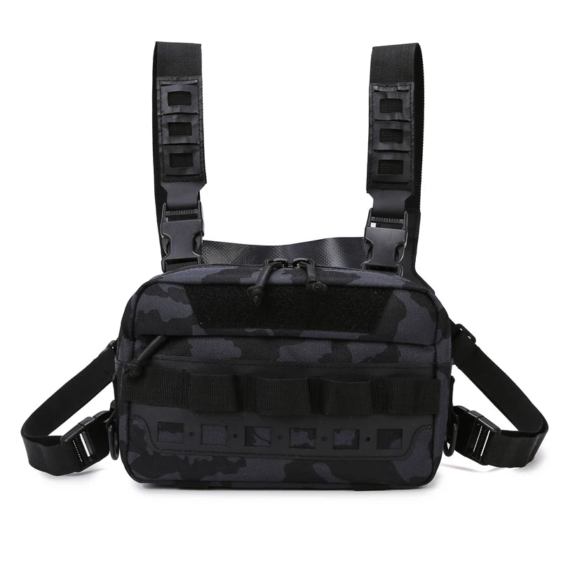 Anglerweste Angeltasche Herren Camo Angelköder Utility Brusttasche Bauchtasche Outdoor Bergsteigen Camping Wandern Jagen