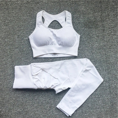 2PCS XL Seamless Women Fitness Arise Epic Yoga Sets High Waist Gym Scrunch Leggings Sports Bra Workout Active Wear Suits XP228