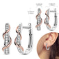 925 Sterling Silver Hoops Earrings Hypoallergenic Hoops Earrings With Zirconia Fashion High Quality Jewelry for Women Girls
