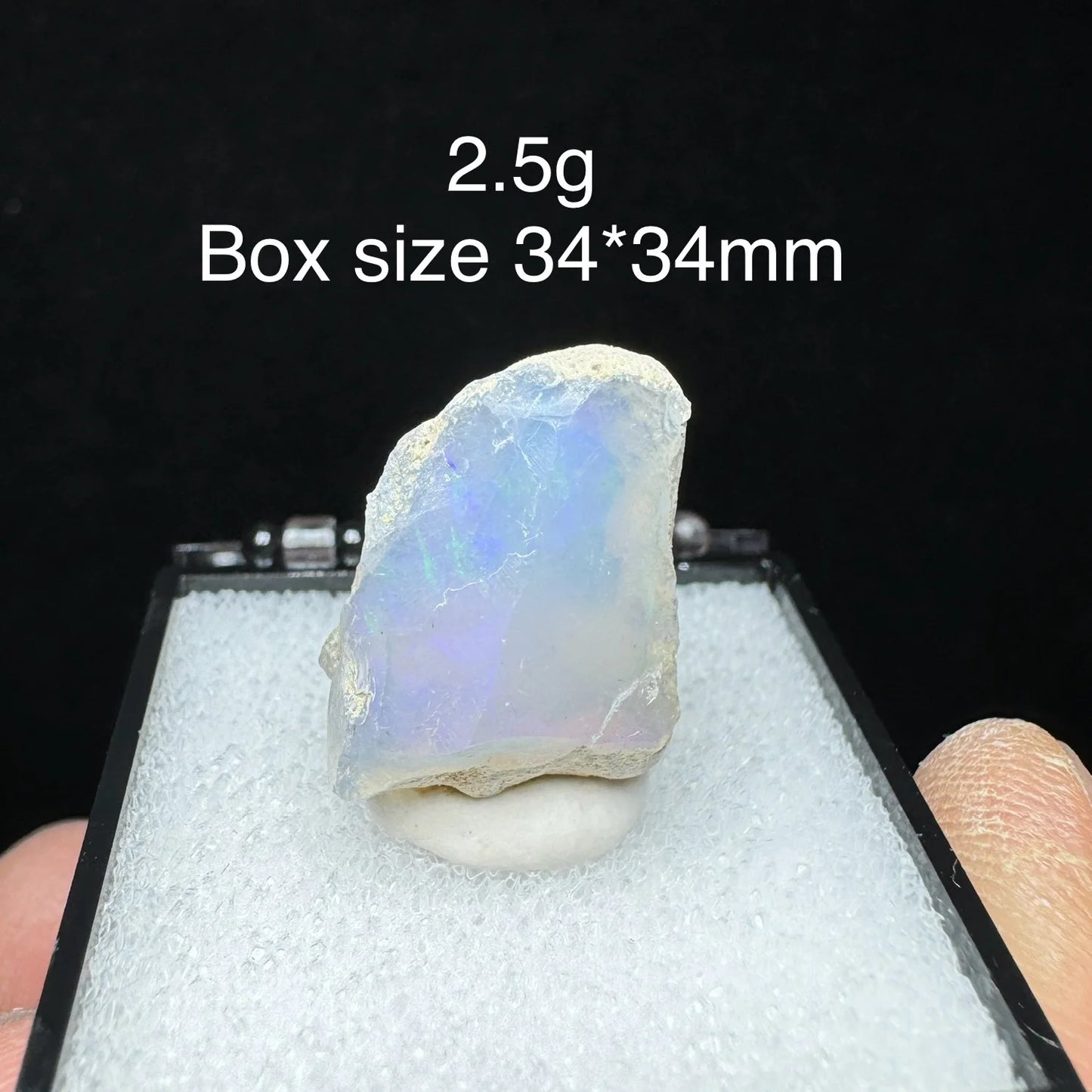 Natural Ethiopia Opal Gem Mineral Specimen Box