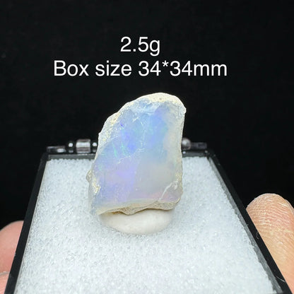 Natural Ethiopia Opal Gem Mineral Specimen Box