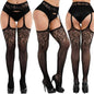 Women Fishnet Open Crotch Suspender Tights XXXL