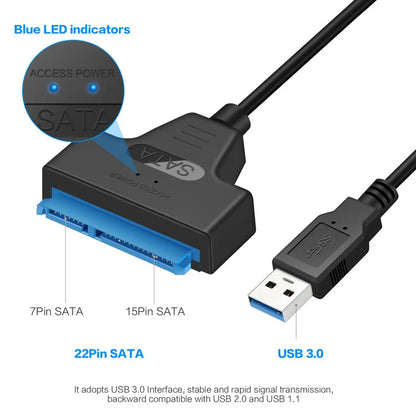 SATA to USB 3.0 Cable – 2.5" HDD SSD Adapter 6Gbps