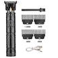 T9 Vintage Men's Electric Hair Clipper Beard Trimmer/Rechargeable Hair Cutting Machine With Nose Hair Trimmer Kit Boyfriend Gift