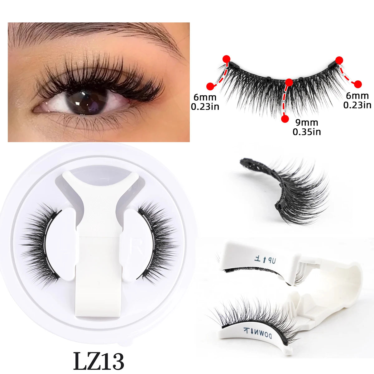 Heiß 1 Paar magnetische Wimpern, handgefertigt, flauschige Nerz-Imitat-Wimpern, wiederverwendbare natürliche falsche Wimpern und magnetische Pinzetten Set Make-up