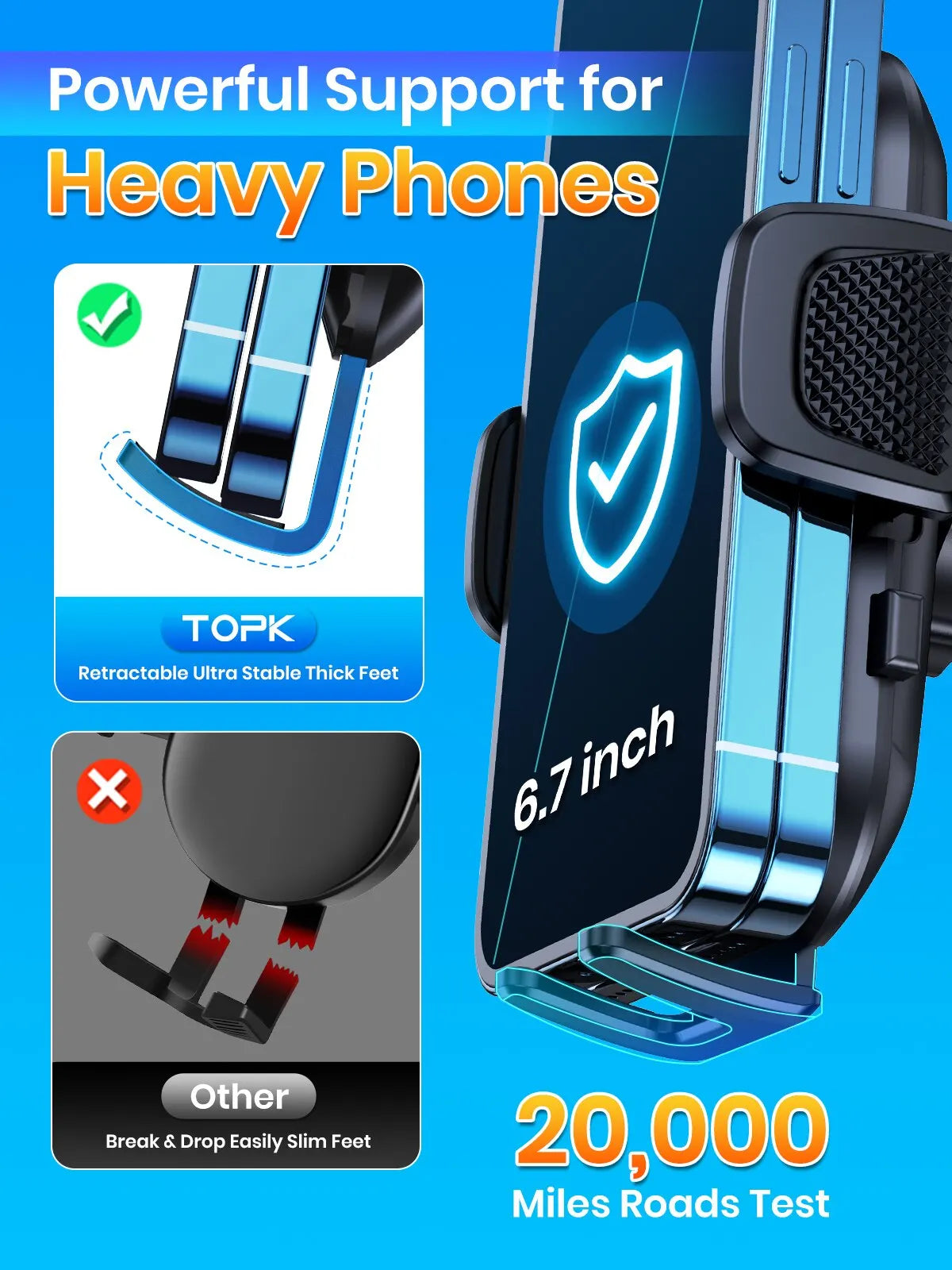 TOPK Car Phone Holder Gravity Stand - Air Vent Mount