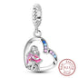 Charm 925 Sterling Silver Pink Pendant Charm Fit Original Charm Bracelet Necklace Beads DIY Jewerlry Accessories