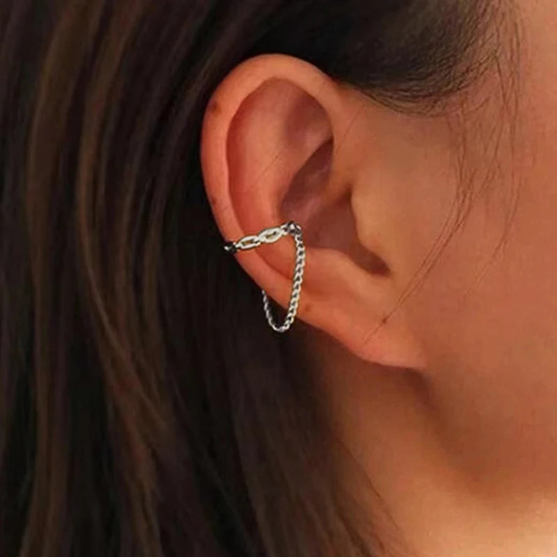Punk Unregelmäßige Geometrische Ohrmanschetten Ohrringe für Frauen Nicht-Piercing Metall Ohrclip Ohrring Gefälschter Knorpel Mode Schmuck Party
