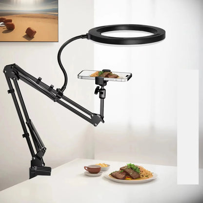 Live-Ständer Handy Professionelle Overhead-Beleuchtung Feste Aufnahme Kamera Mit Anleitungs-Aufnahme Video Selfie Stick