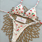 Print Sexy Bikini Sets Halter Lace-up Tops Thongs Beach Style Bathing Suit Y2k Swimsuits Women Beachwear Купальник Женский 2025