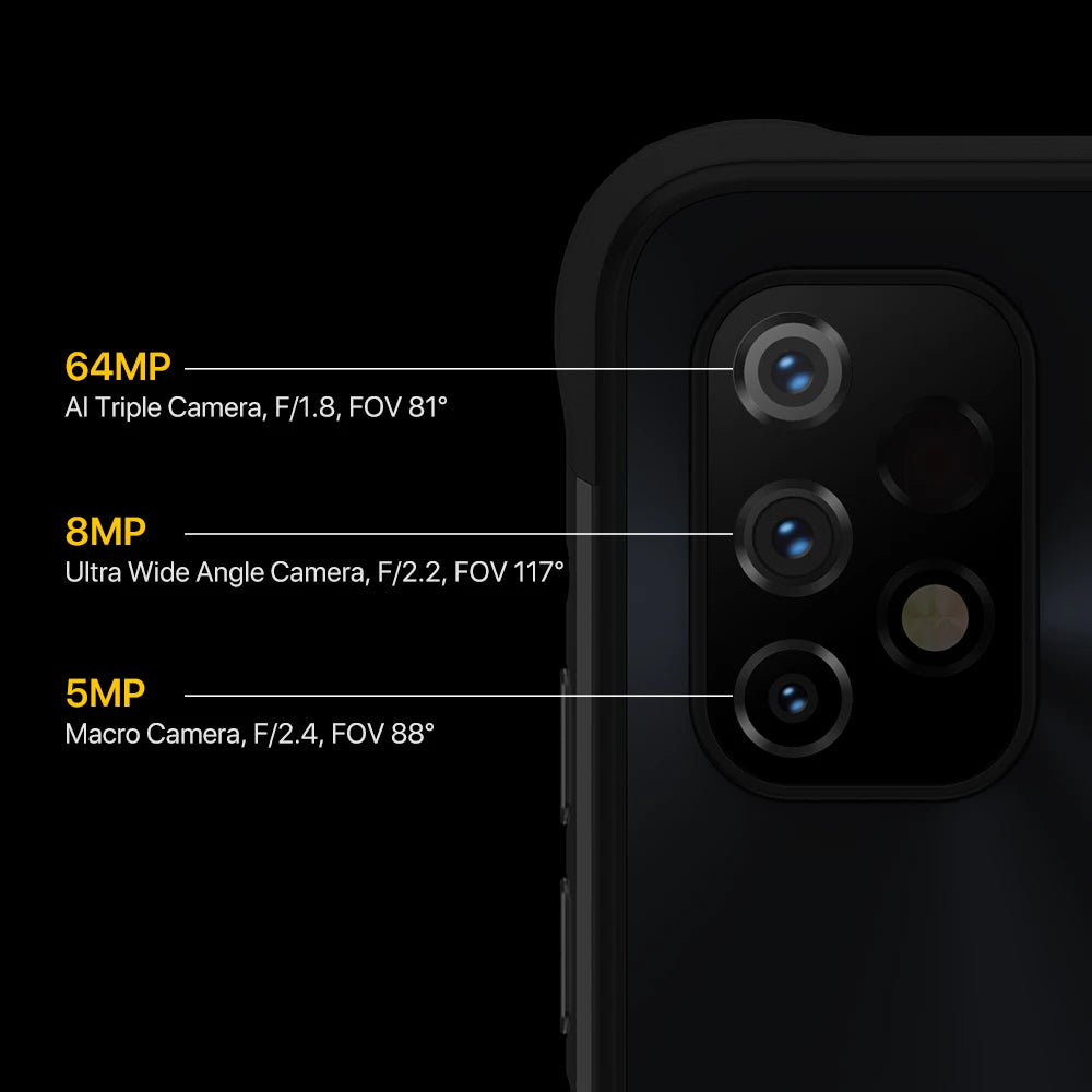 UMIDIGI BISON GT2 PRO Robustes Android-Smartphone Helio G95 6,5" FHD+ 90Hz NFC 64MP Kamera 6150mAh Akku Handy IP68, IP69K