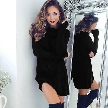 Women's Turtleneck Loose Knit Pullover Sweater