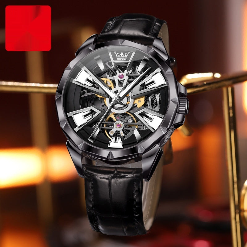 Men's Hollow Automatic Mechanical Watch – Waterproof
