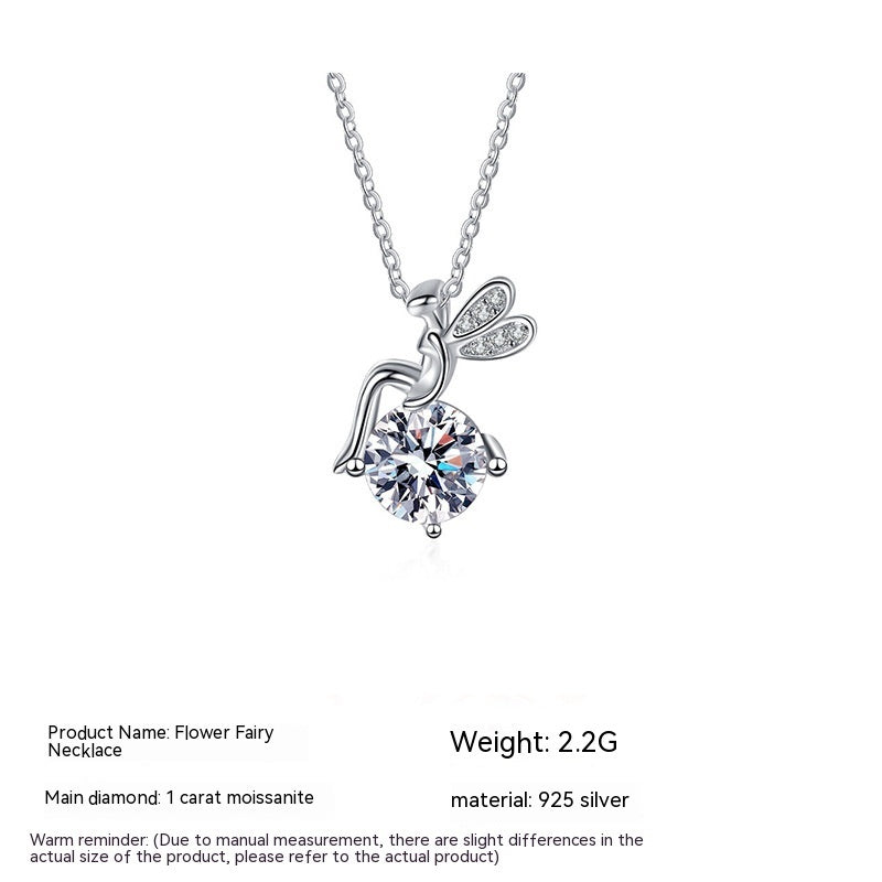Moissanite 925er Sterlingsilber FARCENT Halskette für Damen