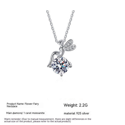 Moissanite 925er Sterlingsilber FARCENT Halskette für Damen