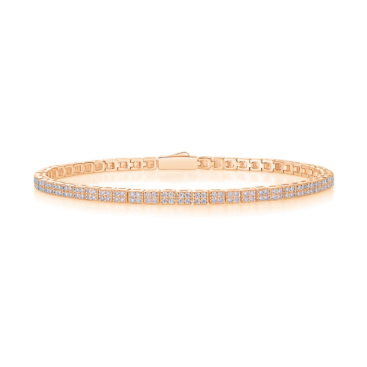 Moissanite Diamond S925 Silver Tennis Bracelet Set