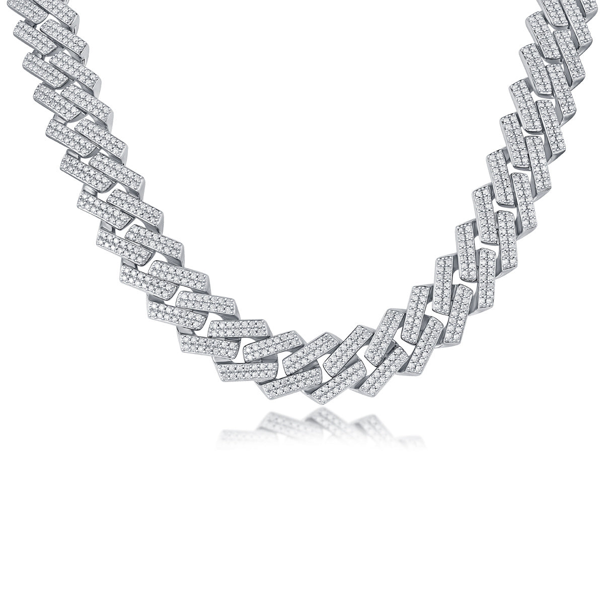 Luxuriöse Herrenmode Mosan-Diamant S925 Silberkette Vergleichbar mit natürlichen Diamanten
