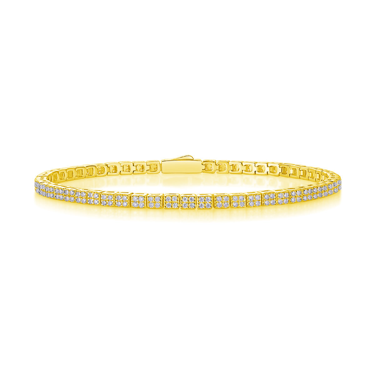 Moissanite Diamond S925 Silver Tennis Bracelet Set