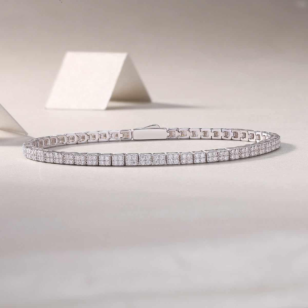 Moissanite Diamond S925 Silver Tennis Bracelet Set