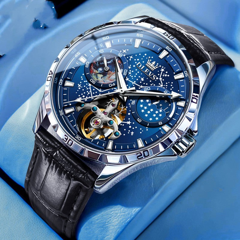 Starry Sky Hollow Mechanical Watch | Men's