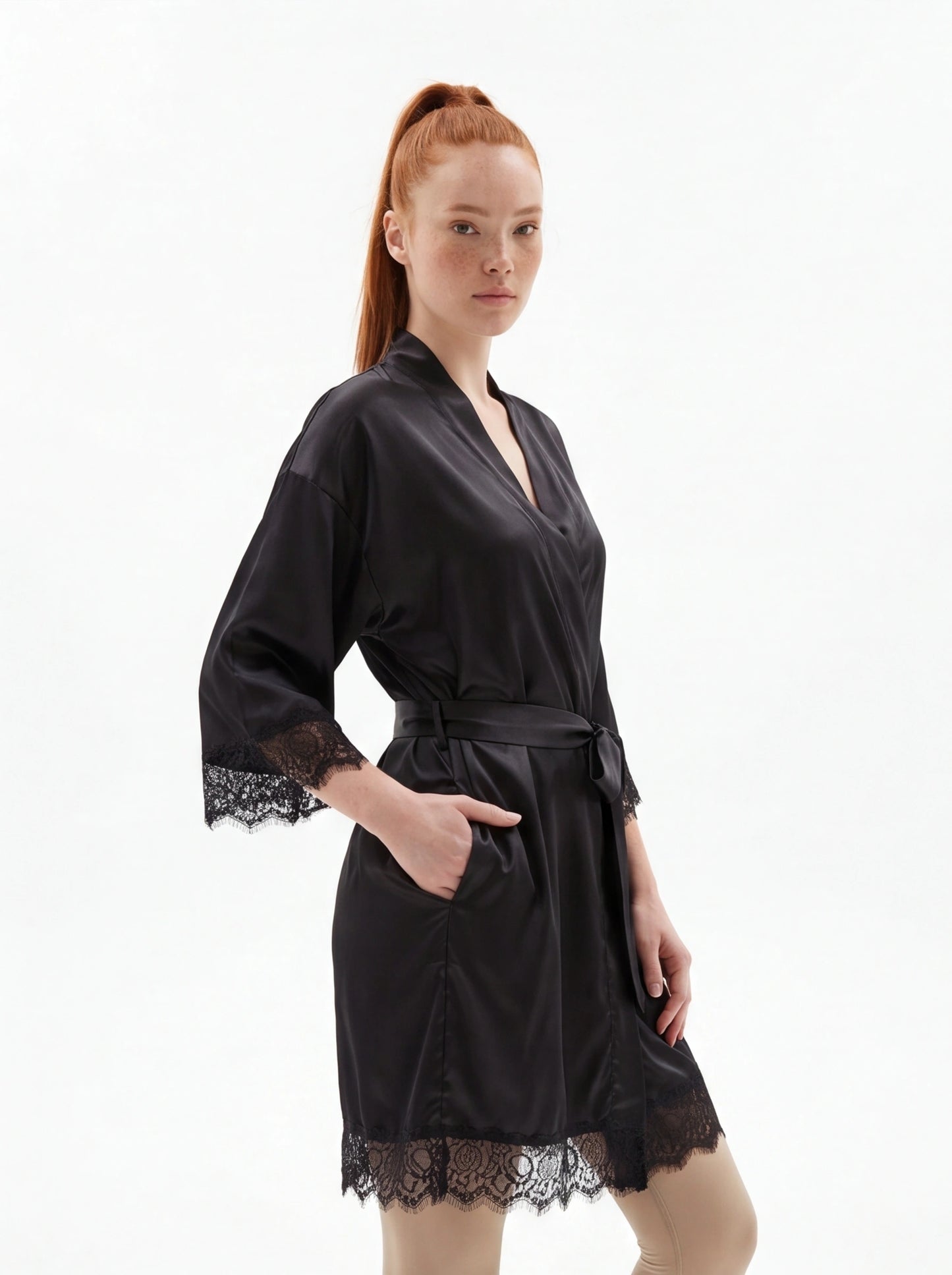 Women's Ice Silk Robe Nightgown – Plus Size Homewear