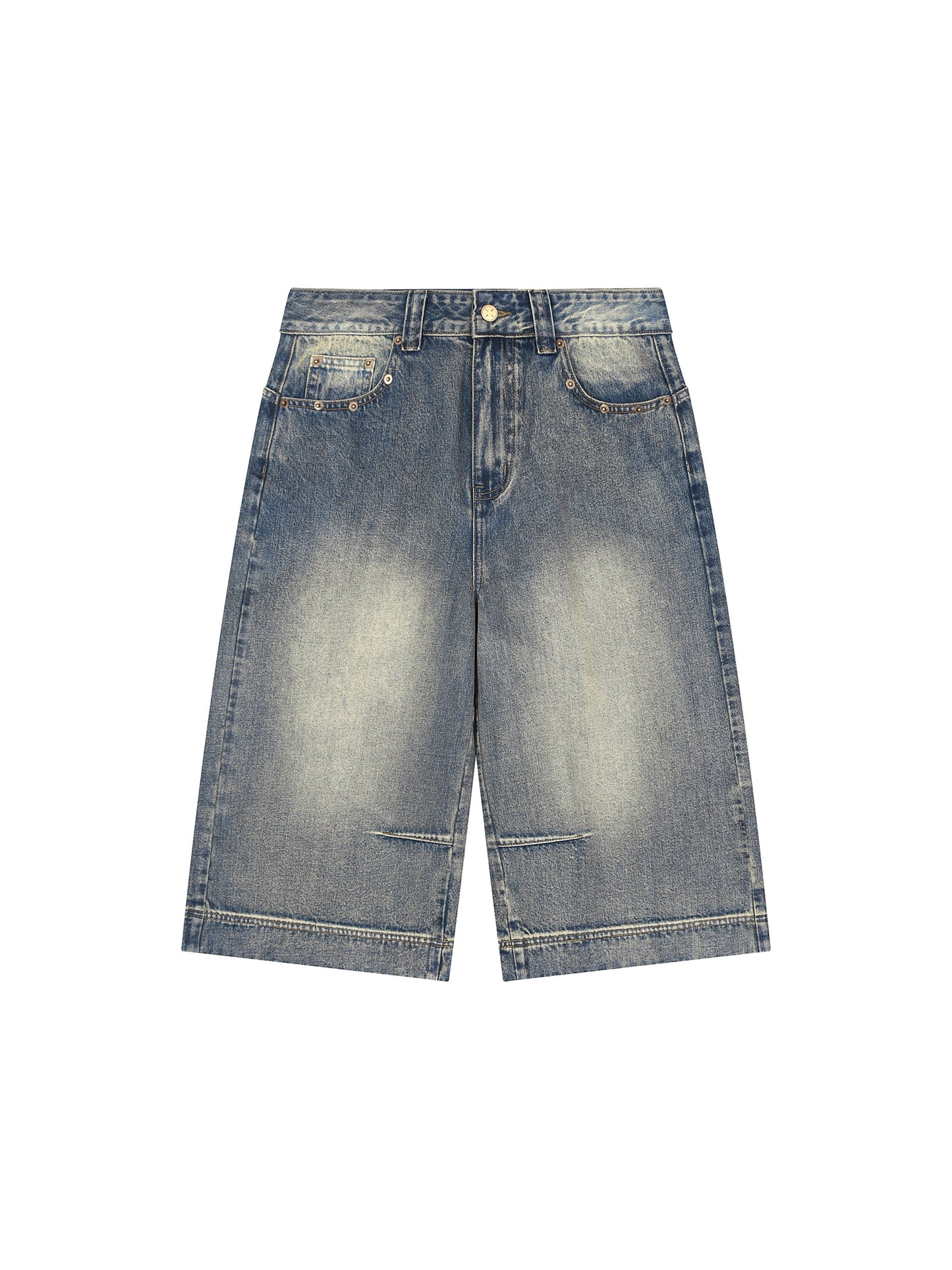 Teglex Designer Acid Wash Baggy Denim Shorts | Men's Streetwear
