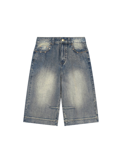 Teglex Designer Acid Wash Baggy Denim Shorts | Men's Streetwear