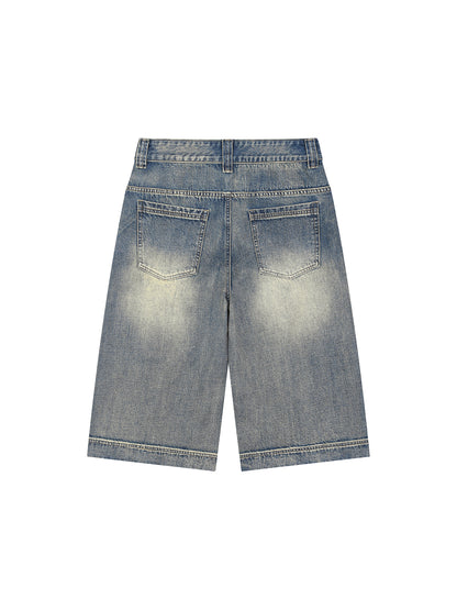 Teglex Designer Acid Wash Baggy Denim Shorts | Men's Streetwear