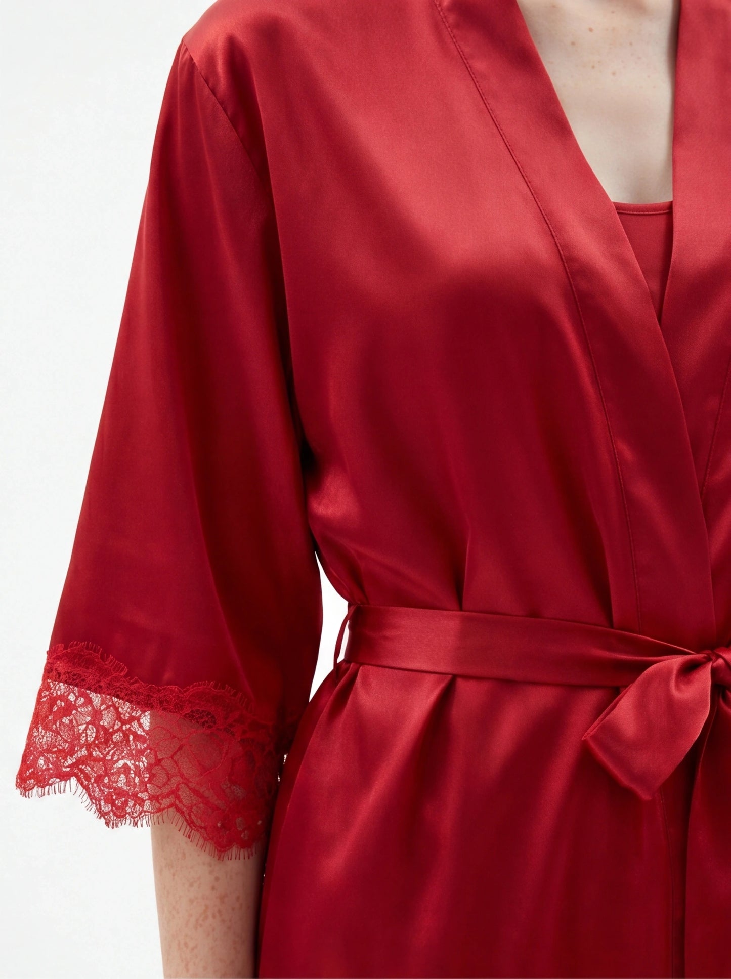 Women's Ice Silk Robe Nightgown – Plus Size Homewear