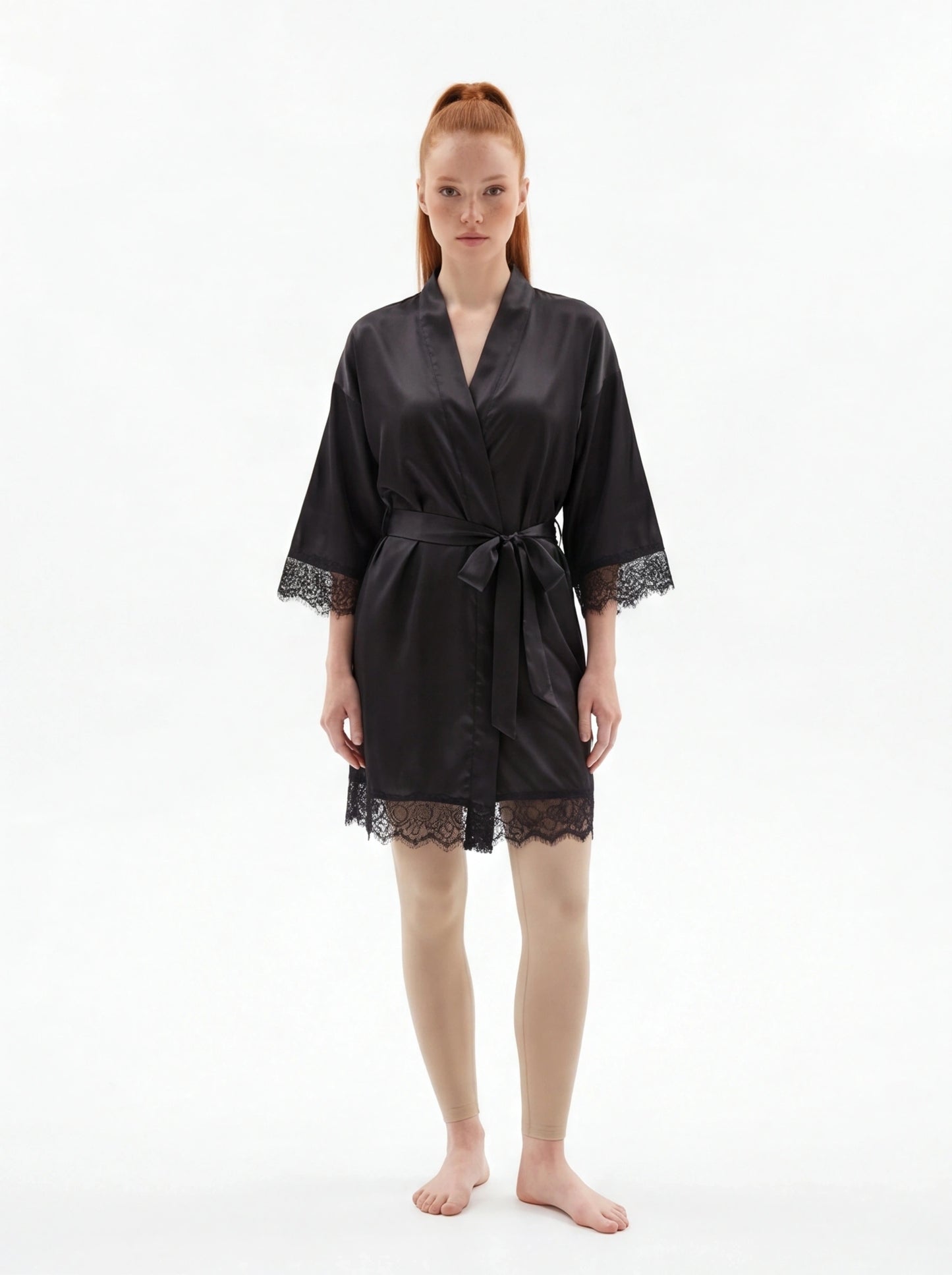 Women's Ice Silk Robe Nightgown – Plus Size Homewear