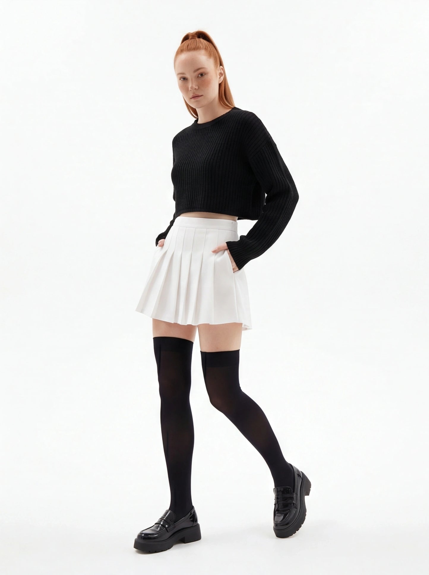 Over Knee Nylon Thigh High Socks  Lolita Soft Feel Women's