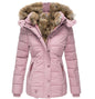Women's Wool Collar Cotton-Padded Winter Jacket – Warm Puffer Coat