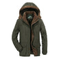 Herren Wattierte Mittellange Winterjacke aus Baumwolle – Warm Isolierter Mantel