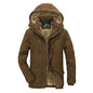 Herren Wattierte Mittellange Winterjacke aus Baumwolle – Warm Isolierter Mantel