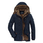 Herren Wattierte Mittellange Winterjacke aus Baumwolle – Warm Isolierter Mantel