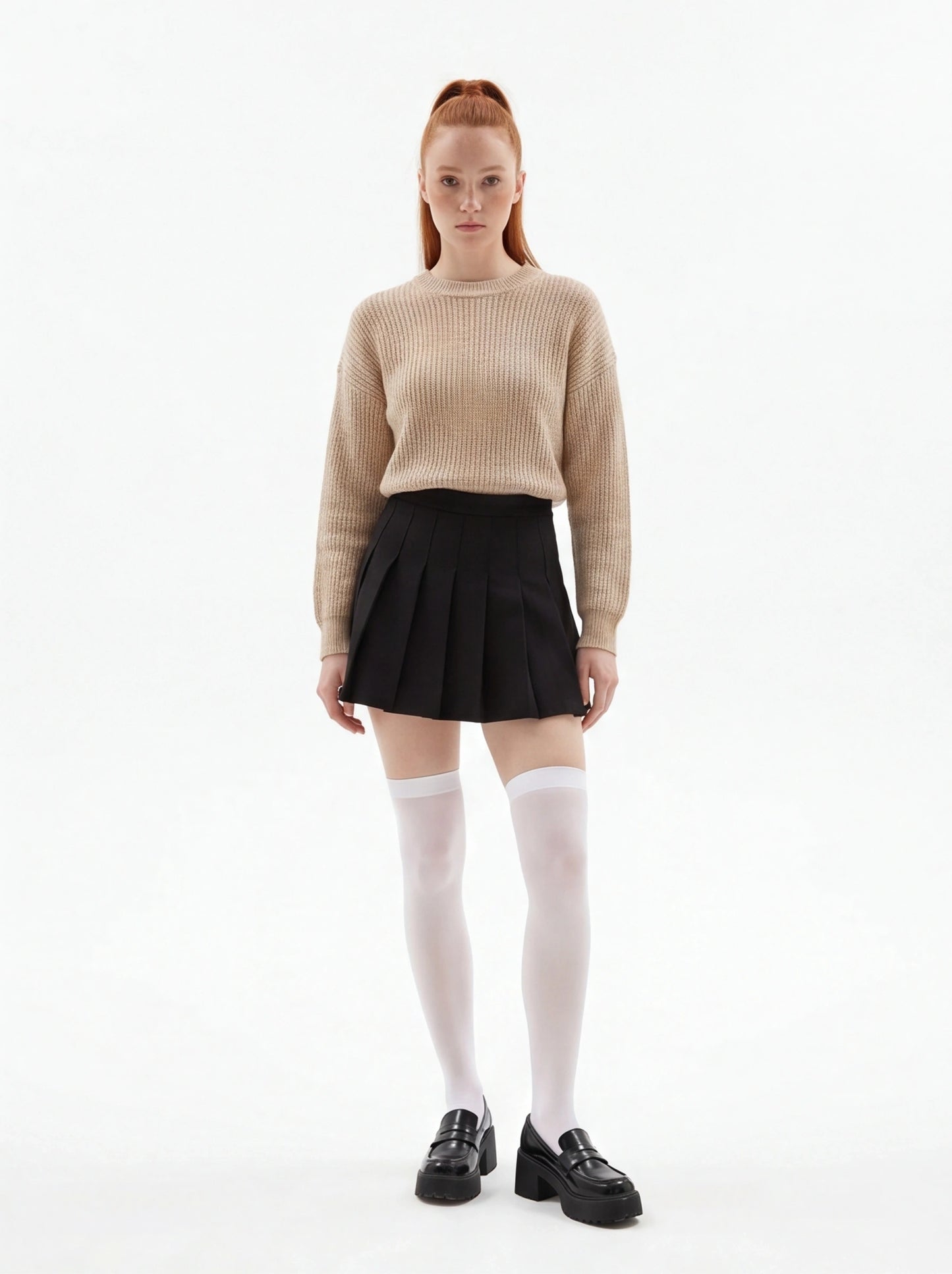 Over Knee Nylon Thigh High Socks  Lolita Soft Feel Women's