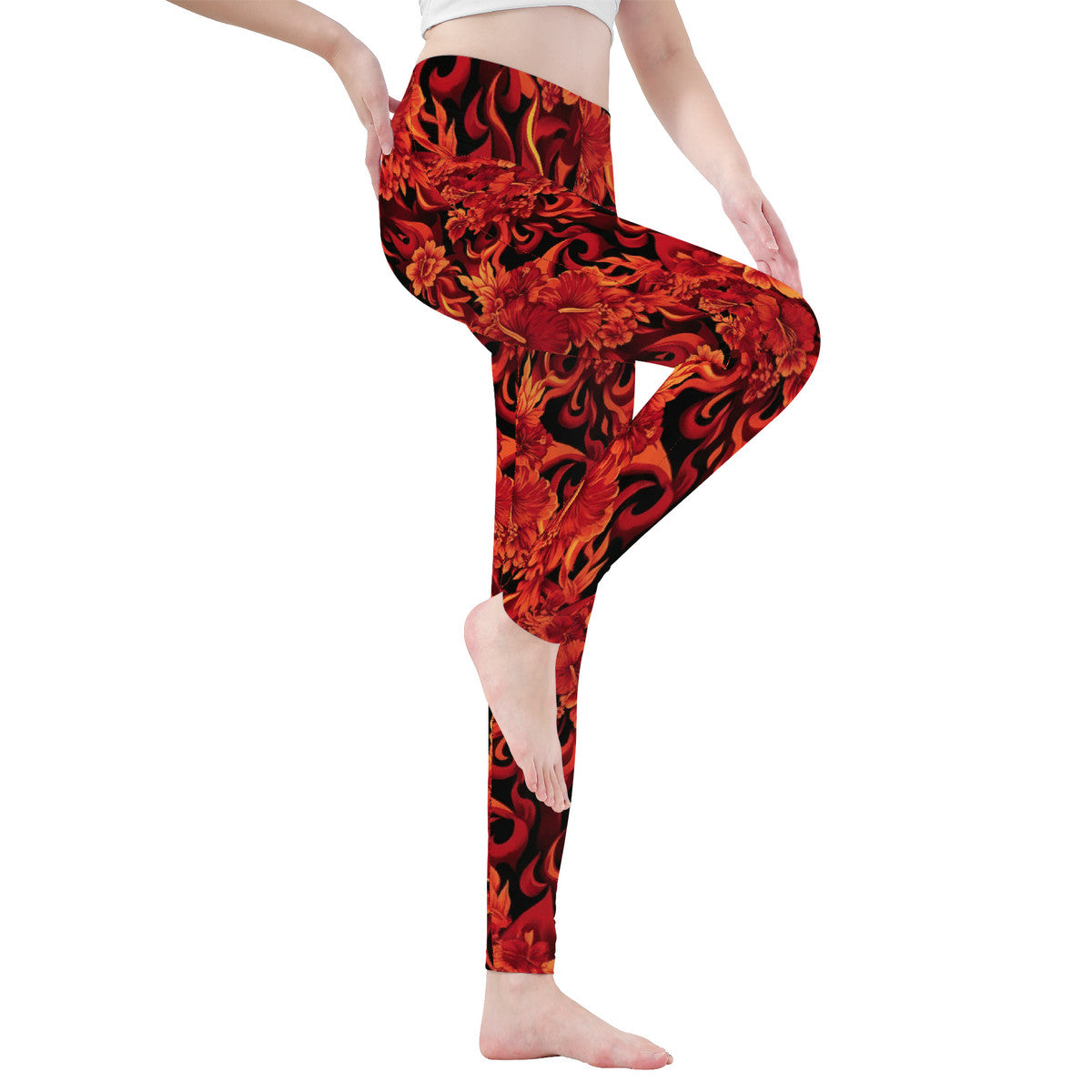 Teglex Yoga Leggings | Full Length 82% Polyester High Waist Stretch for Yoga & Running