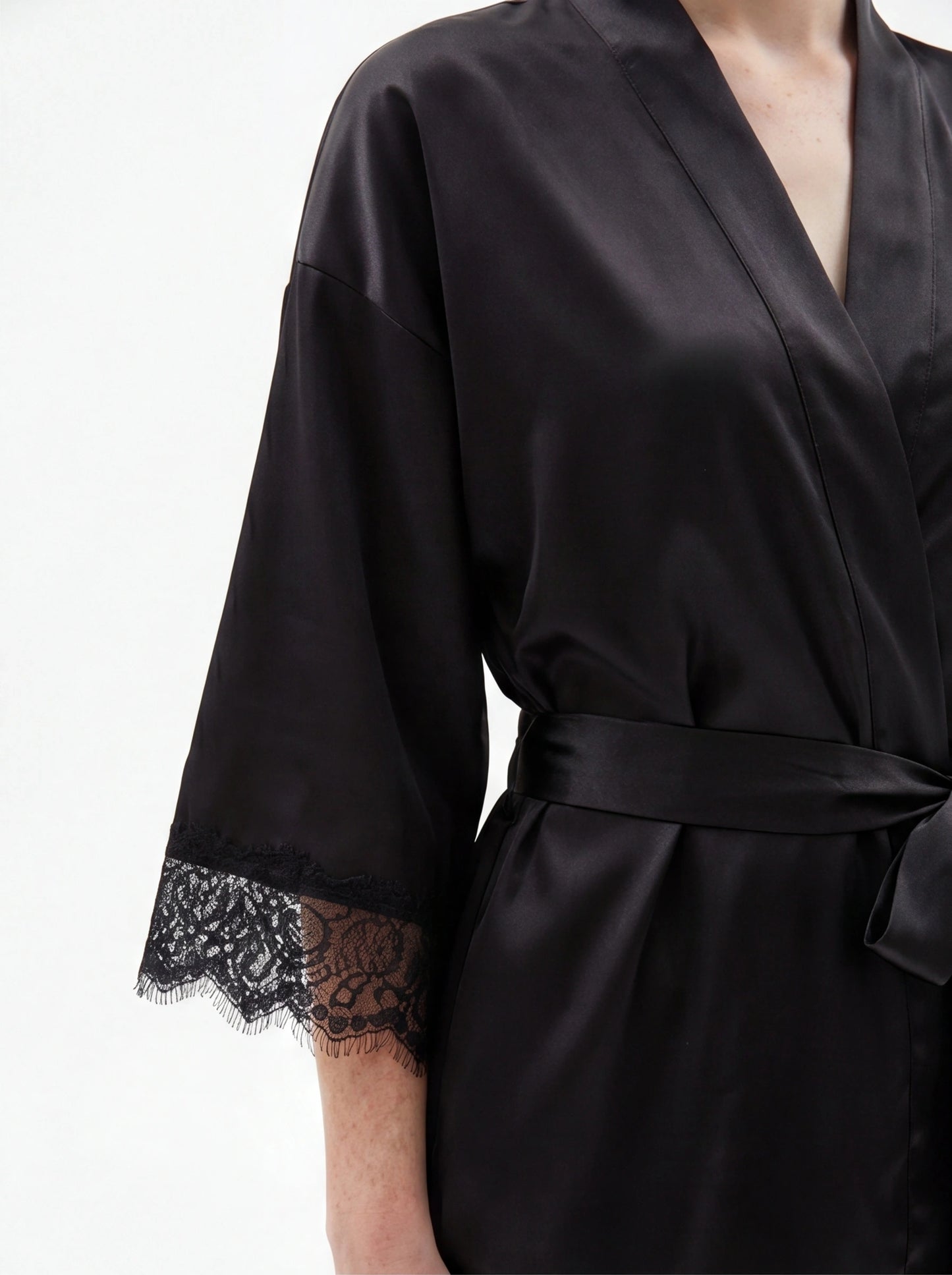 Women's Ice Silk Robe Nightgown – Plus Size Homewear