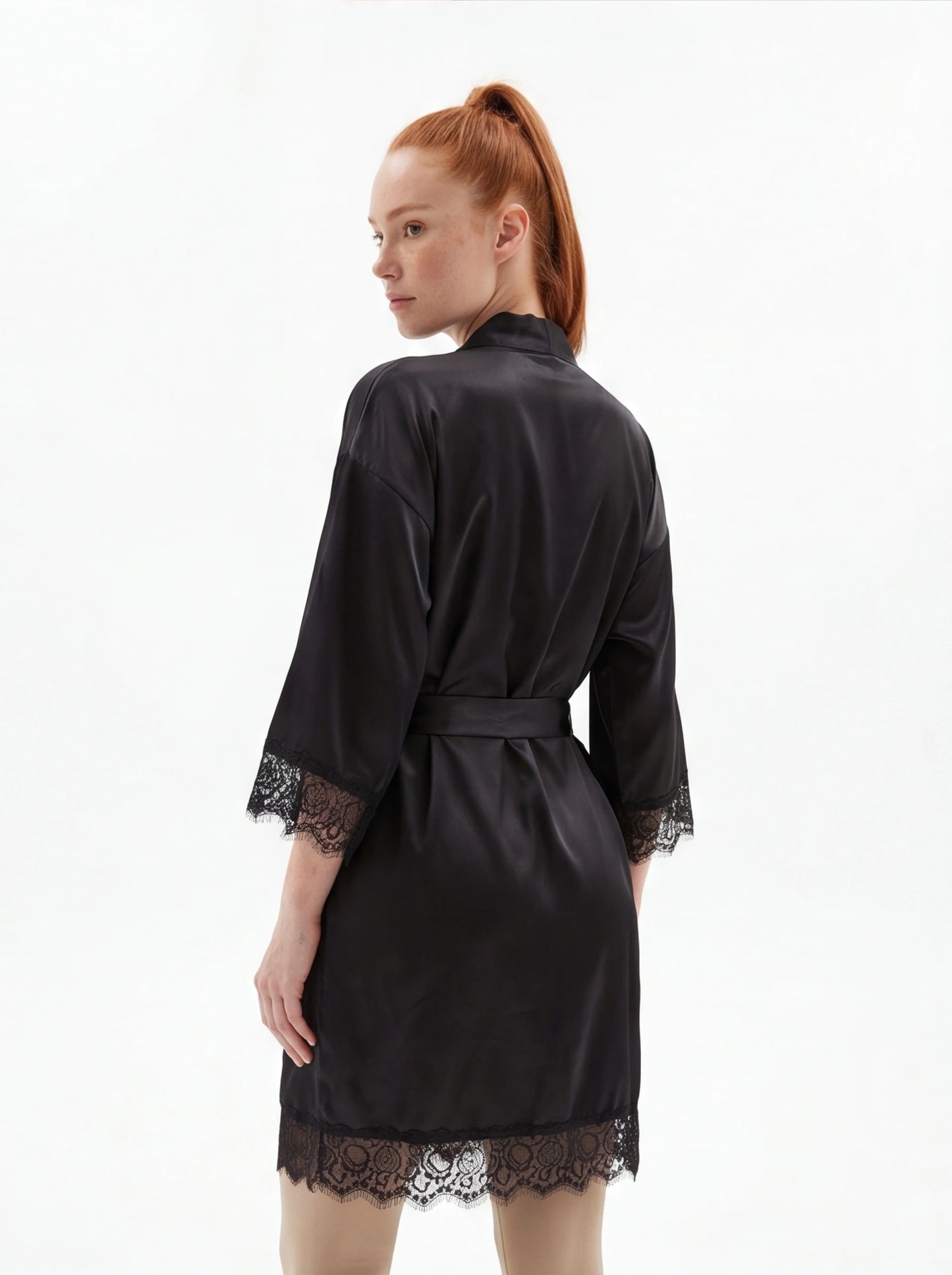 Women's Ice Silk Robe Nightgown – Plus Size Homewear