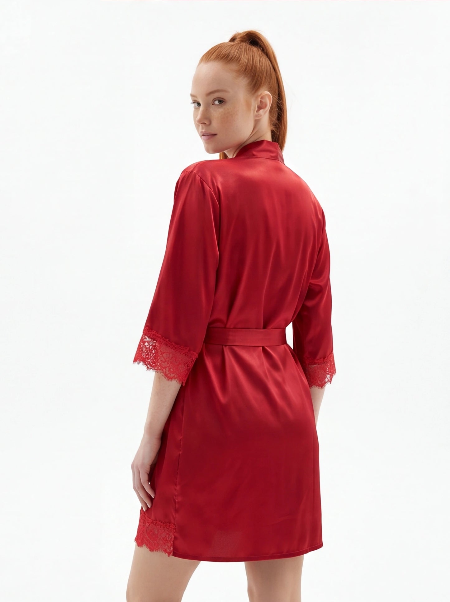 Women's Ice Silk Robe Nightgown – Plus Size Homewear